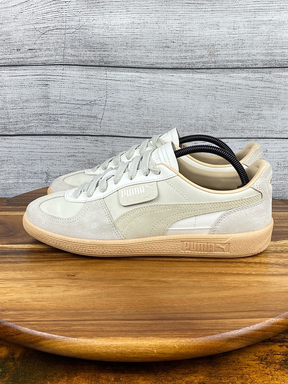 Puma Palermo Warm White Alpine Cashew Lace Up Sneaker Women’s Shoes Size 10